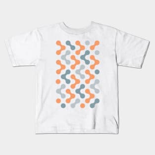 Colorful Shapes (salmon and gray) Kids T-Shirt